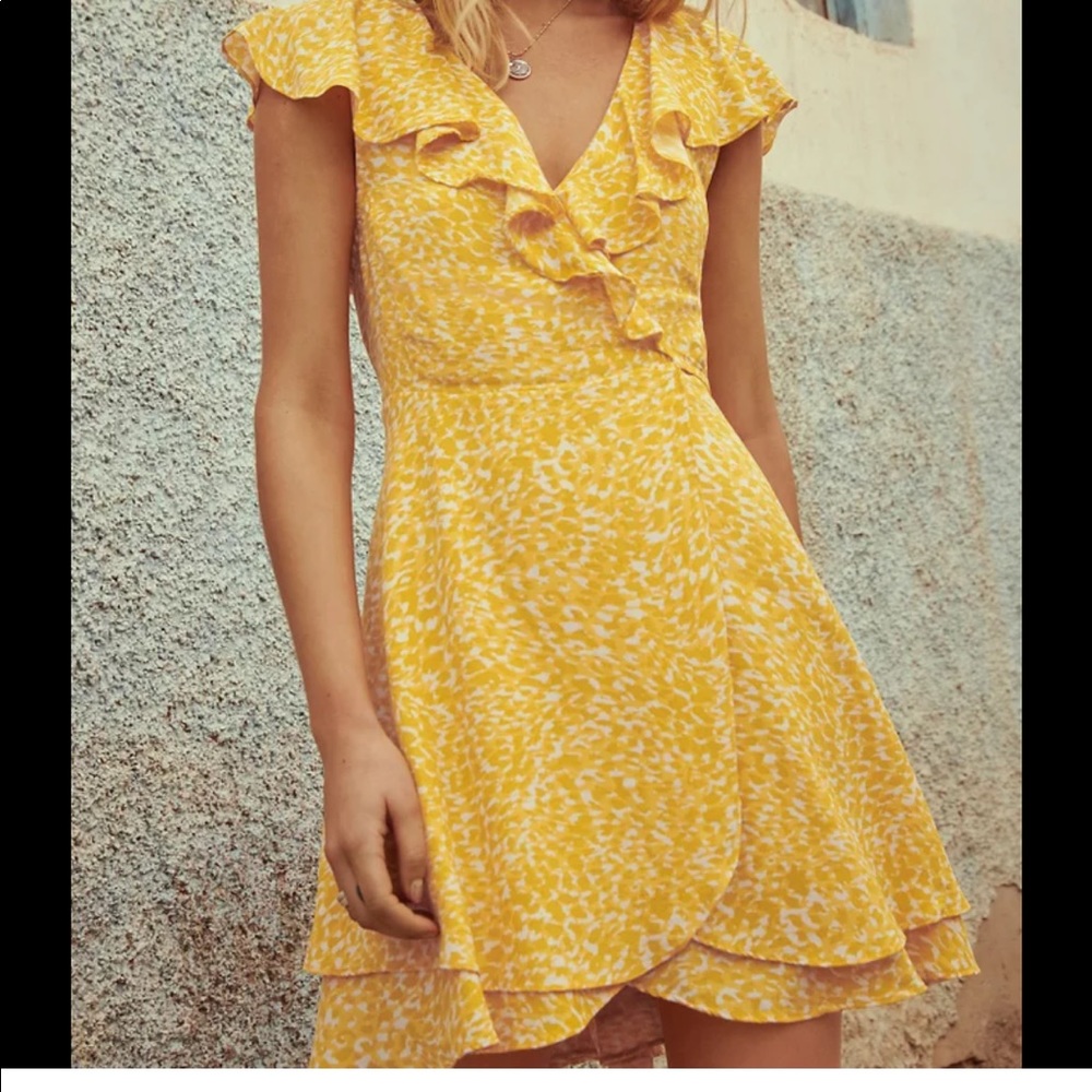 Free People French Quarter Mini Wrap Dress